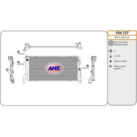Achetez des Radiateur du moteur AHE 104.137 à prix pour 234,97 €
