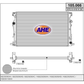 Achetez des Radiateur du moteur AHE 105.066 à prix pour 224,13 €