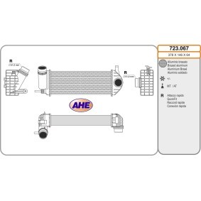 Köp Intercooler av AHE 723.067 till det låga priset 2138,08 kr