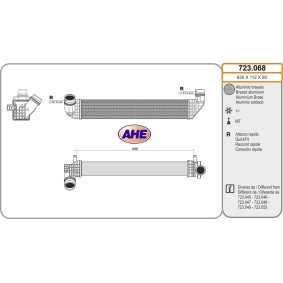 Köp Intercooler av AHE 723.068 till det låga priset 1871,57 kr
