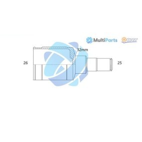 Compre Jogo de apoios, veio de transmissão da ODM-MULTIPARTS 14-356052 a um preço baixo por 63,89 €