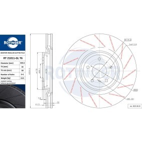 Comprar Disco de freno de ROTINGER RT 21011-GL T6 a bajo precio de 146,83 €