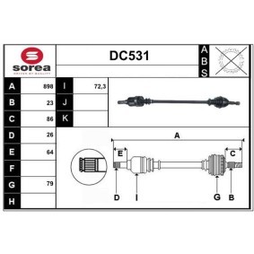 Comprar Árbol de transmisión de SERA DC531 a bajo precio de 167,46 €