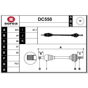 Comprar Árbol de transmisión de SERA DC550 a bajo precio de 196,93 €