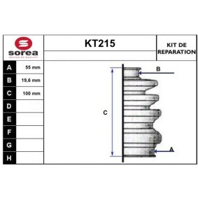 Köp Bälgsats, drivaxel av SERA KT215 till det låga priset 142,41 kr