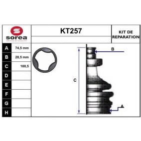 Achetez des Jeu de joint-soufflet, arbre de commande SERA KT257 à prix pour 11,75 €