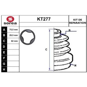 Achetez des Jeu de joint-soufflet, arbre de commande SERA KT277 à prix pour 13,42 €
