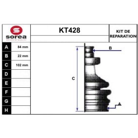Köp Bälgsats, drivaxel av SERA KT428 till det låga priset 137,26 kr