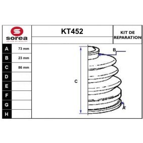 Köp Bälgsats, drivaxel av SERA KT452 till det låga priset 137,26 kr