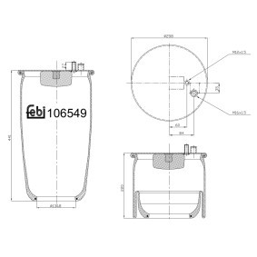 Comprar Fuelle, suspensión neumática de FEBI BILSTEIN 106549 a bajo precio de 95,06 €