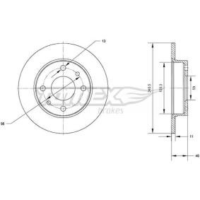 Comprar Disco de freno de TOMEX brakes TX 70-04 a bajo precio de 19,33 €