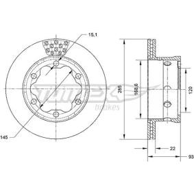 Acquista Disco freno da TOMEX brakes TX 70-25 a buon mercato per soli 44,04 €