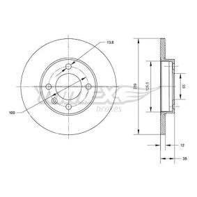 Acquista Disco freno da TOMEX brakes TX 70-38 a buon mercato per soli 28,64 €