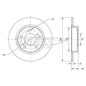 Compre Disco de travão da TOMEX brakes TX 70-67 a um preço baixo por 23,64 €