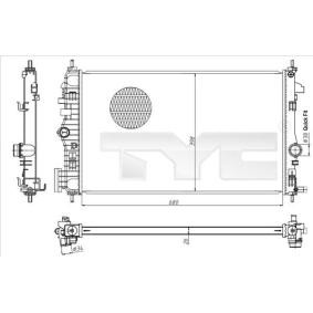 Achetez des Radiateur du moteur TYC 725-0047 à prix pour 136,52 €
