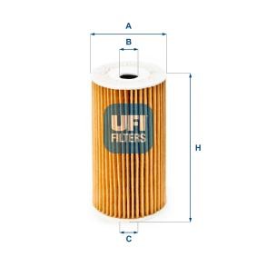 Compre Filtro de óleo da UFI 25.186.00 a um preço baixo por 23,03 €