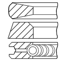 Achetez des Jeu de segments de pistons GOETZE ENGINE 08-105500-00 à prix pour 29,44 €