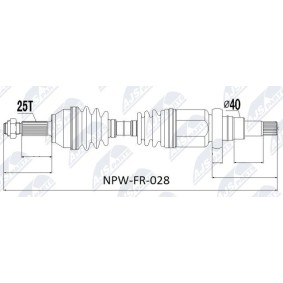 Acquista Semiasse da NTY NPW-FR-028 a buon mercato per soli 191,01 €