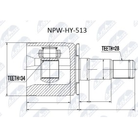 Gelenksatz, Antriebswelle NPW-HY-513
