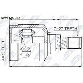 Gelenksatz, Antriebswelle NPW-MS-032
