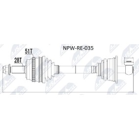 Acquista Semiasse da NTY NPW-RE-035 a buon mercato per soli 186,80 €