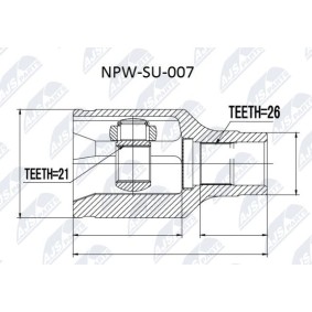 Gelenksatz, Antriebswelle NPW-SU-007