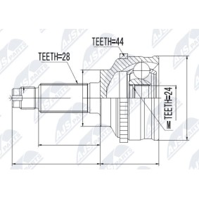 Acquista Kit giunti semiasse da NTY NPZ-MZ-028 a buon mercato per soli 57,87 €