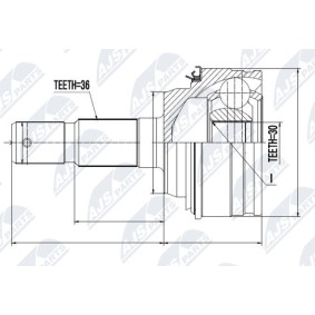 Gelenksatz, Antriebswelle NPZ-TY-062