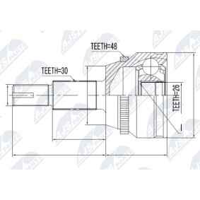 Gelenksatz, Antriebswelle NPZ-TY-077