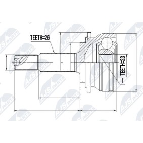 Gelenksatz, Antriebswelle NPZ-TY-079