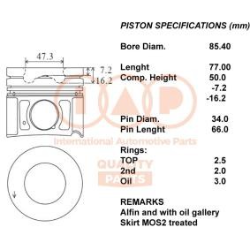 Kolben für KIA von IAP QUALITY PARTS