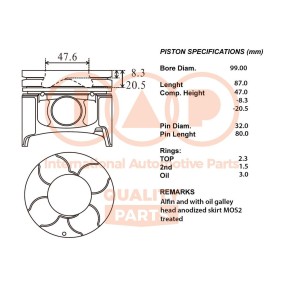 Kolben 100-09032 von IAP QUALITY PARTS günstig für 389,75 € online kaufen