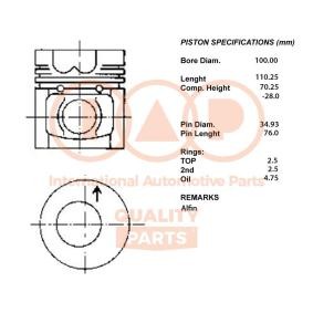 Kolben für RENAULT von IAP QUALITY PARTS