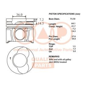 Kolben für TOYOTA von IAP QUALITY PARTS