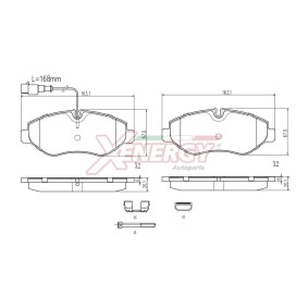 Bremsbeläge X40956 für RENAULT TRUCKS