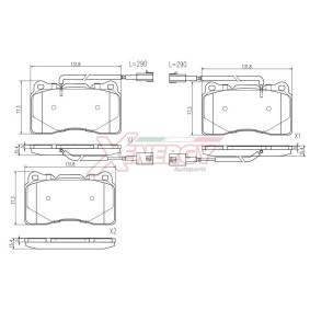 Bremsbeläge X41200 für ALFA ROMEO