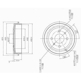 Bremstrommel X654398 für LANCIA