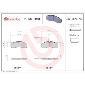 Comprar Juego de pastillas de freno de BREMBO P 56 123 a bajo precio de 53,71 €