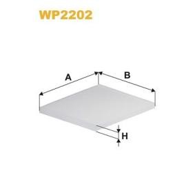 Achetez des Filtre d'habitacle WIX FILTERS WP2202 à prix pour 46,29 €