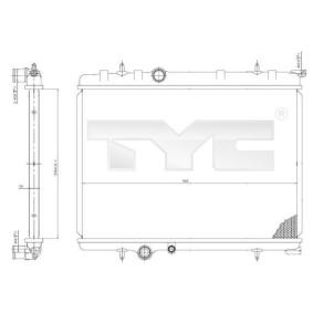 Achetez des Radiateur du moteur TYC 705-0028 à prix pour 111,35 €
