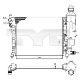 Achetez des Radiateur du moteur TYC 705-0032 à prix pour 58,28 €