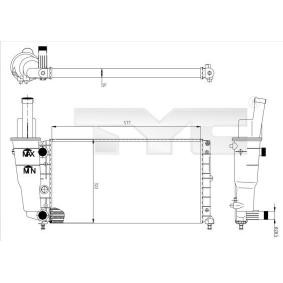 Achetez des Radiateur du moteur TYC 709-0005 à prix pour 54,46 €