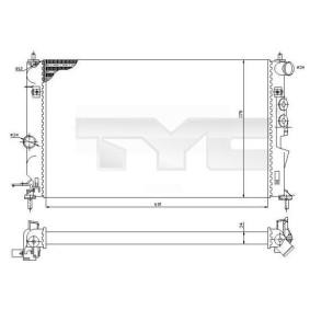 Achetez des Radiateur du moteur TYC 725-0027-R à prix pour 102,11 €