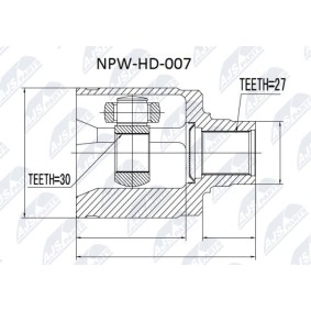 Achetez des Jeu de joints, arbre de transmission NTY NPW-HD-007 à prix pour 58,57 €
