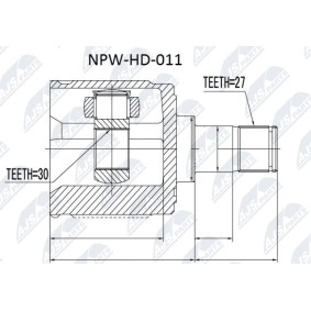 Achetez des Jeu de joints, arbre de transmission NTY NPW-HD-011 à prix pour 54,37 €