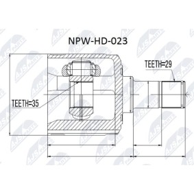 Achetez des Jeu de joints, arbre de transmission NTY NPW-HD-023 à prix pour 89,95 €