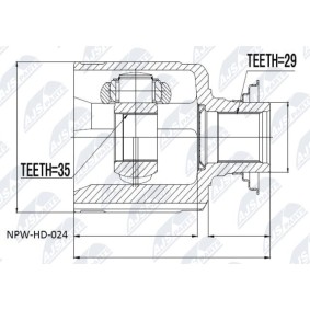 Achetez des Jeu de joints, arbre de transmission NTY NPW-HD-024 à prix pour 82,63 €