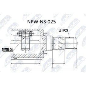 Gelenksatz, Antriebswelle NPW-NS-025