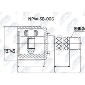 Gelenksatz, Antriebswelle NPW-SB-006