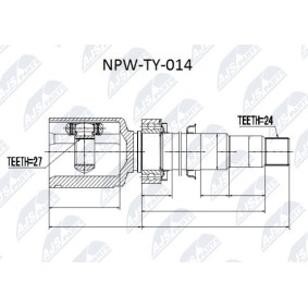 Gelenksatz, Antriebswelle NPW-TY-014